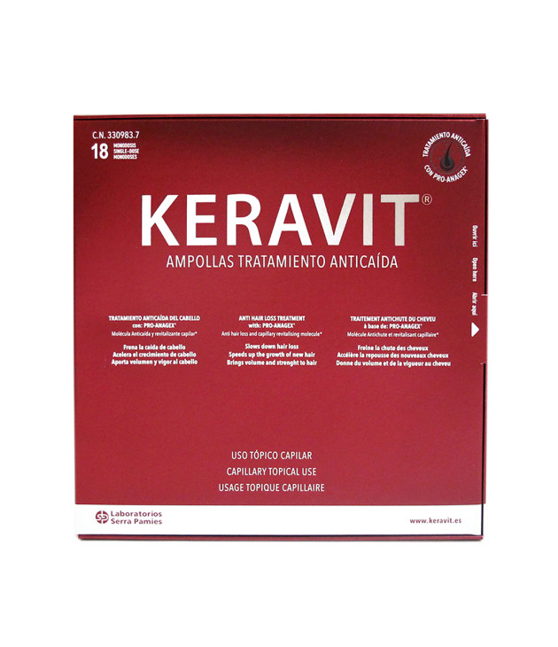 KERAVIT AMPOLLAS TRATAMIENTO ANTICAÍDA - 18 AMPOLLAS
